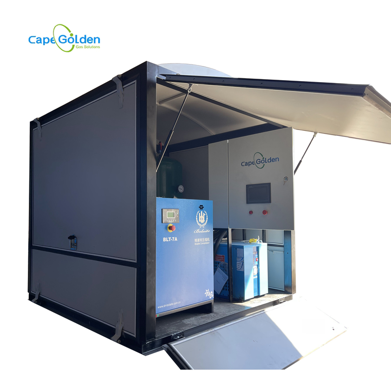 Containerized 4-200Bar Mobile Oxygen Generating Plants For Filling Cylinders