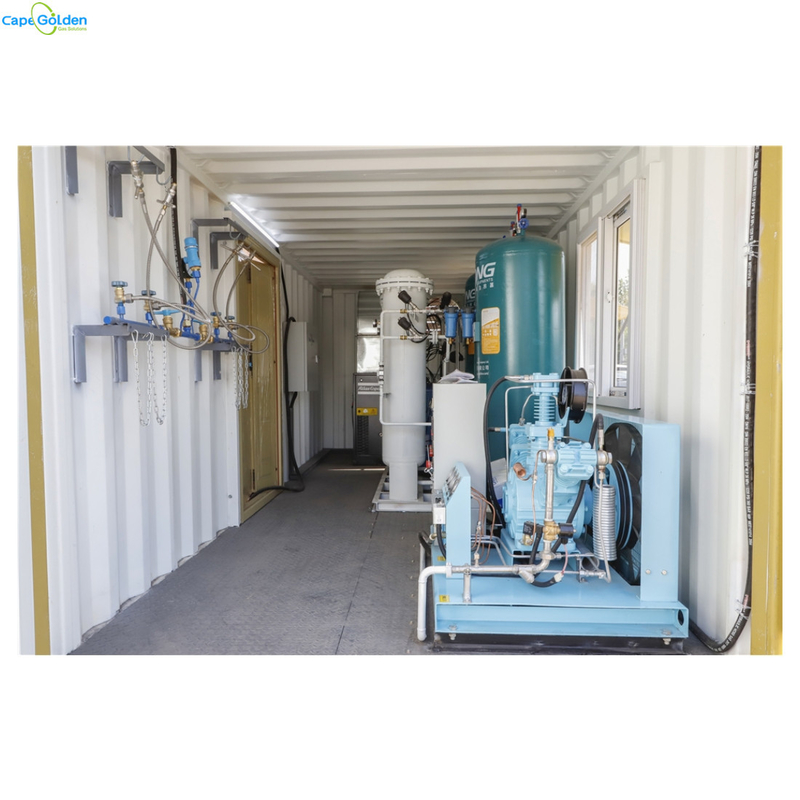 93%~99% Containerized Oxygen Generator Mobile Oxygen Plant For Cylinders